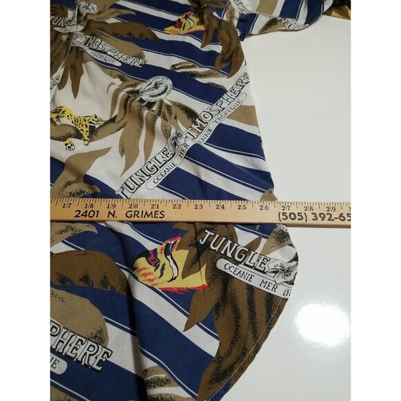 Vintage Peggy Lou California Blouse Women’s 42 (2X) Made USA Jungle Button Up - Picture 9 of 13